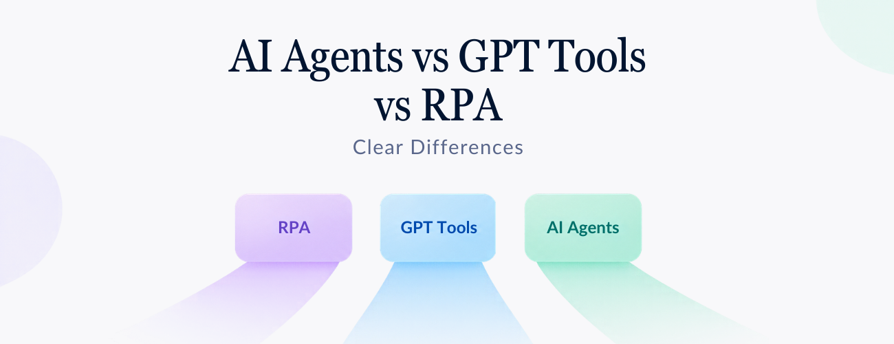 AI Agents vs GPT Tools vs RPA: Key Differences Explained