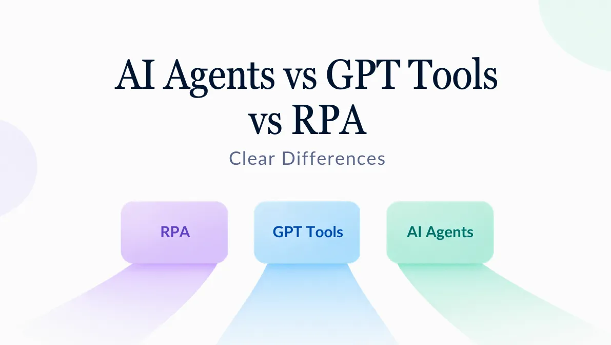 AI Agents vs GPT Tools vs RPA: Key Differences Explained